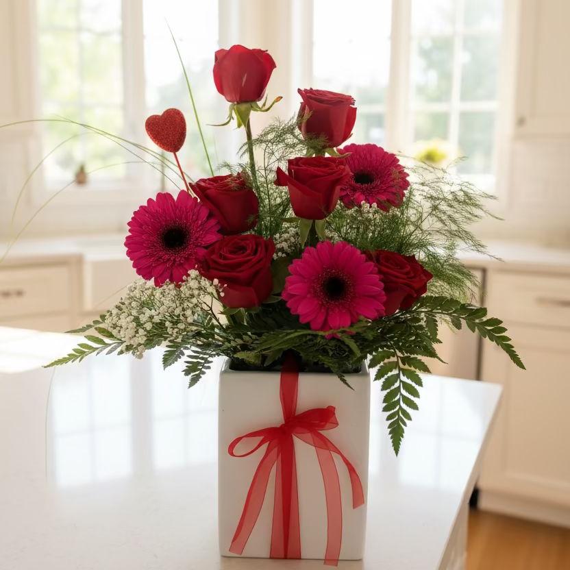Blushing Love for Mom
