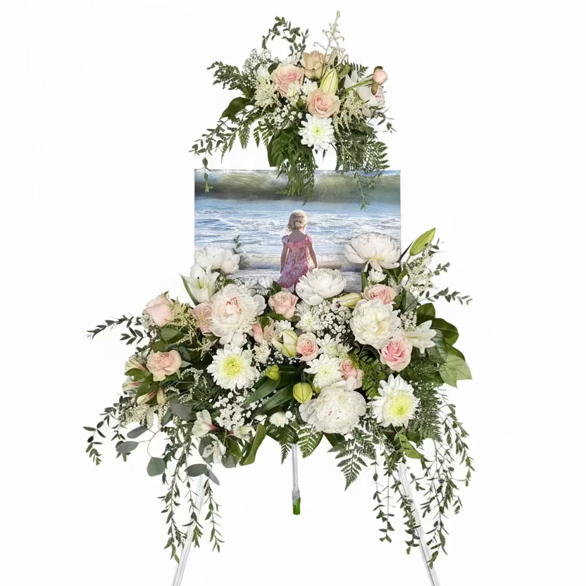 Forever Pinky Easel Arrangement