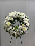 White Funeral Wreath