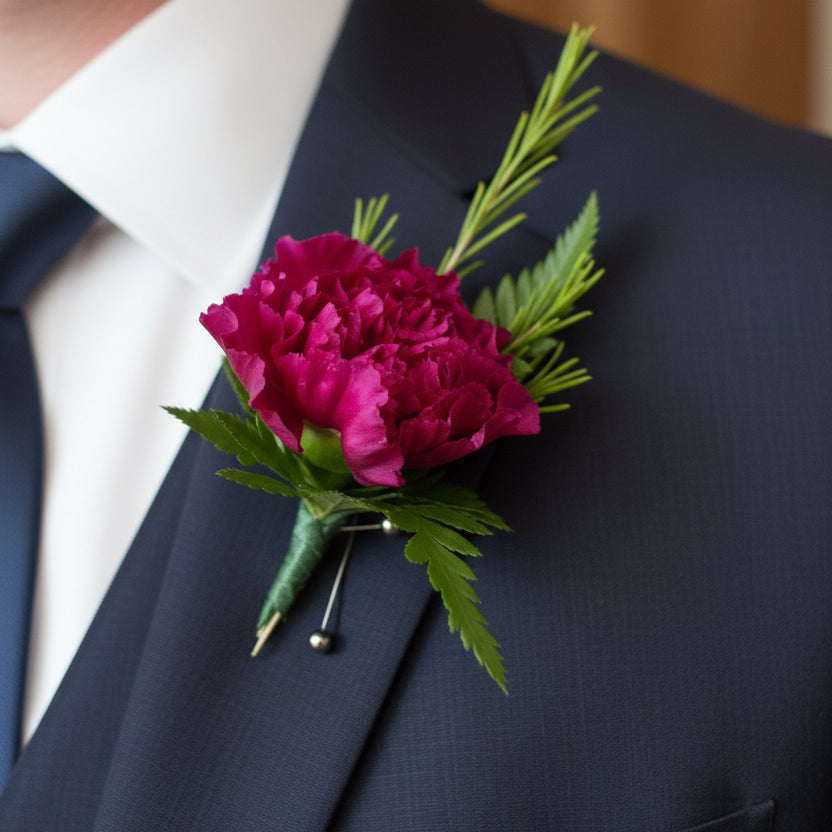 Pink Carnation Boutonniere