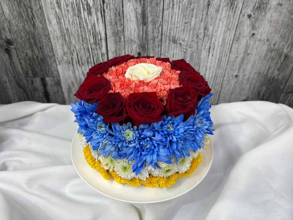 Brilliant Birthday Blooms Cake