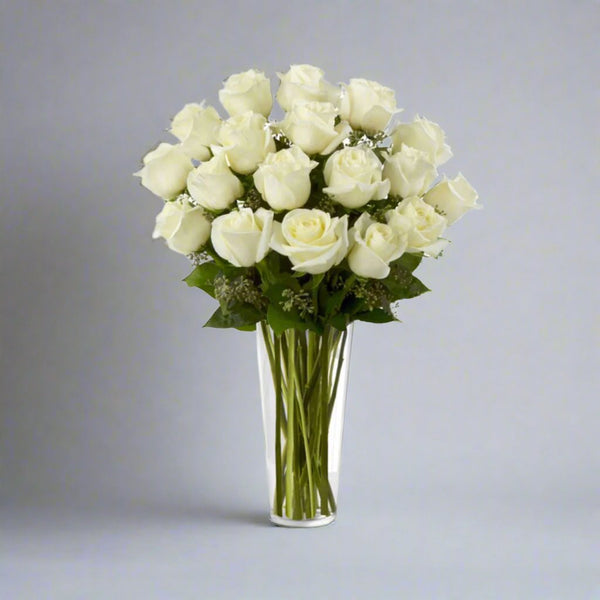 アートフラワーアレンジメント White Rose White Rose Deluxe Dozen Arrangement – Frans Flowers