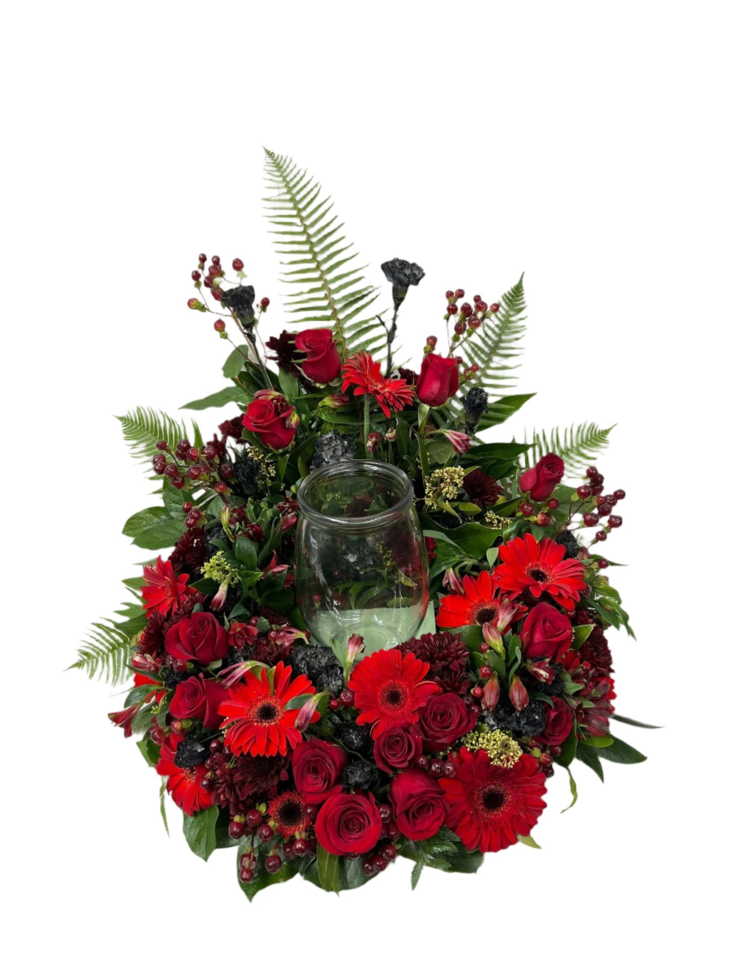 Red Urn Arrangement